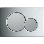 Pulsador serie Sigma01 para doble descarga de Geberit. Plástico ASA, cromado brillante / mate